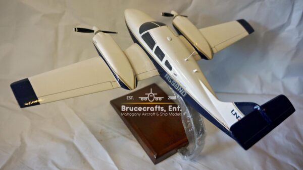 Model of Piper PA-44 Seminole with detailed craftsmanship.